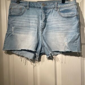 Women’s INC Light Blue Distressed Denim Shorts Size 10/30